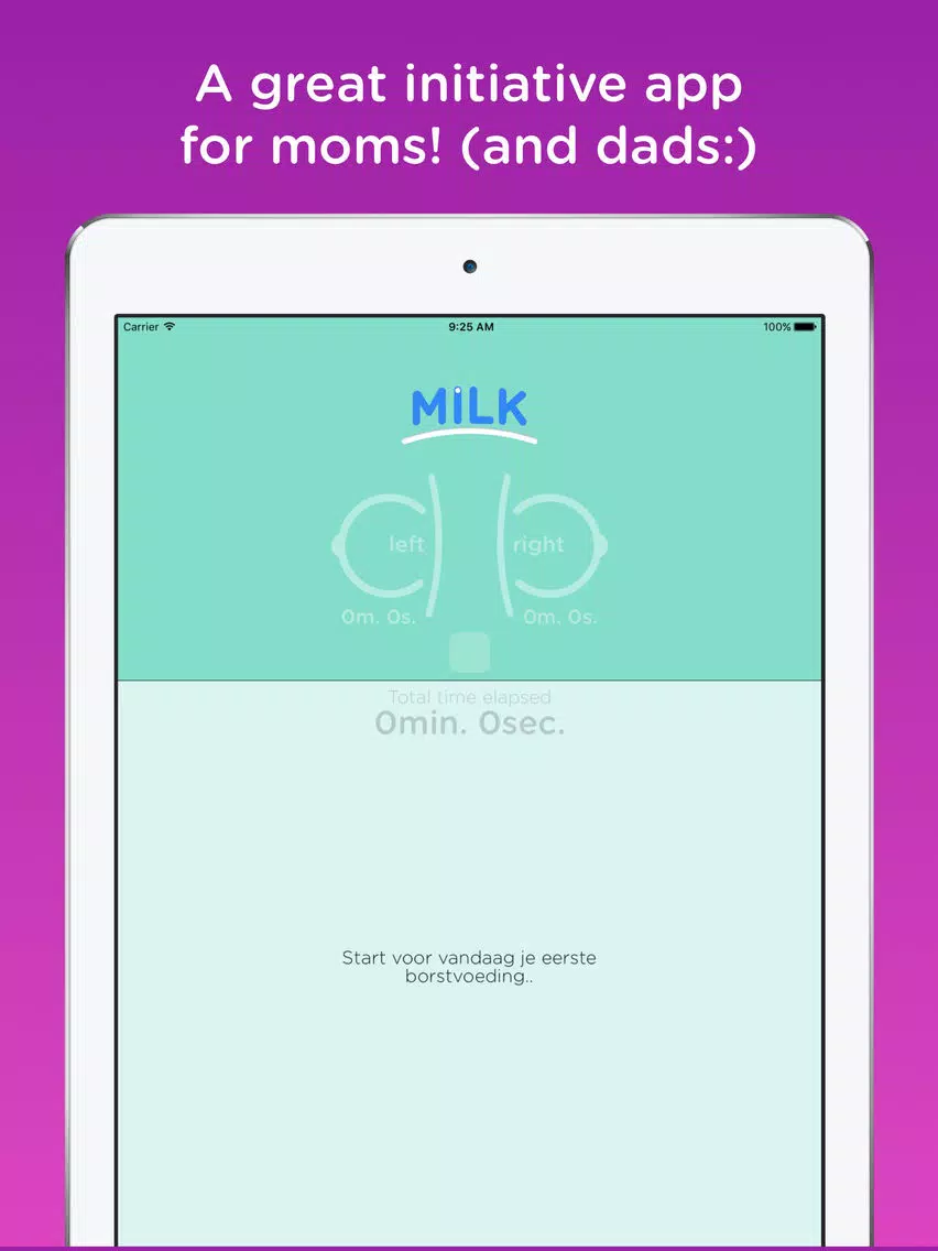 Screenshot di BabyMilk - a journal for breastfeeding iPad