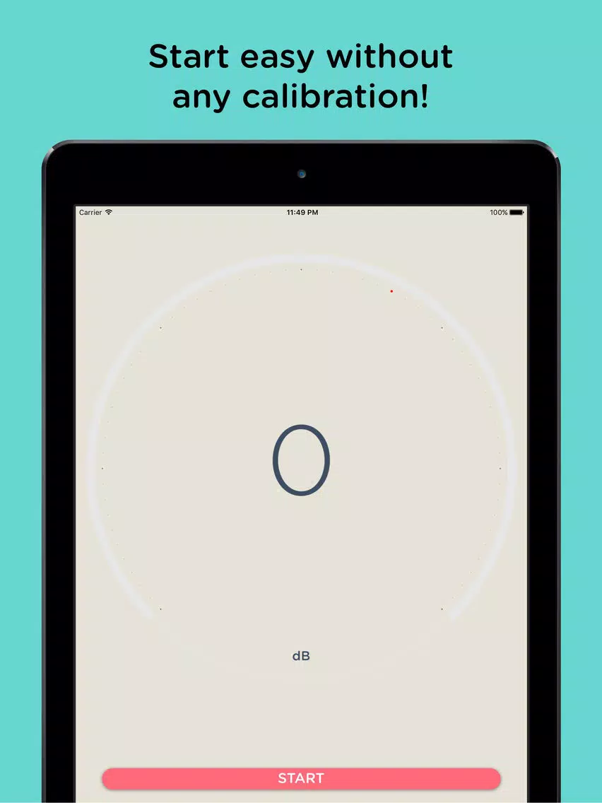 Tangkapan skrin dB. Noise Monitor! iPad