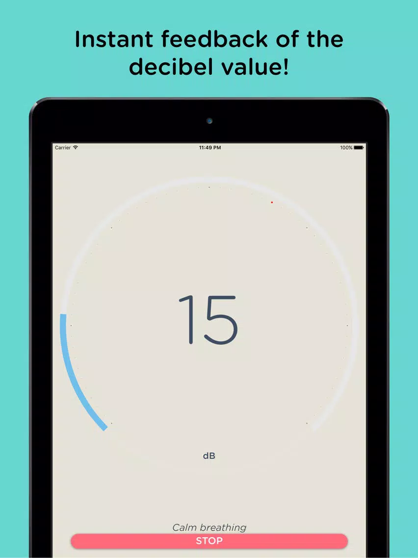 Tangkapan skrin dB. Noise Monitor! iPad