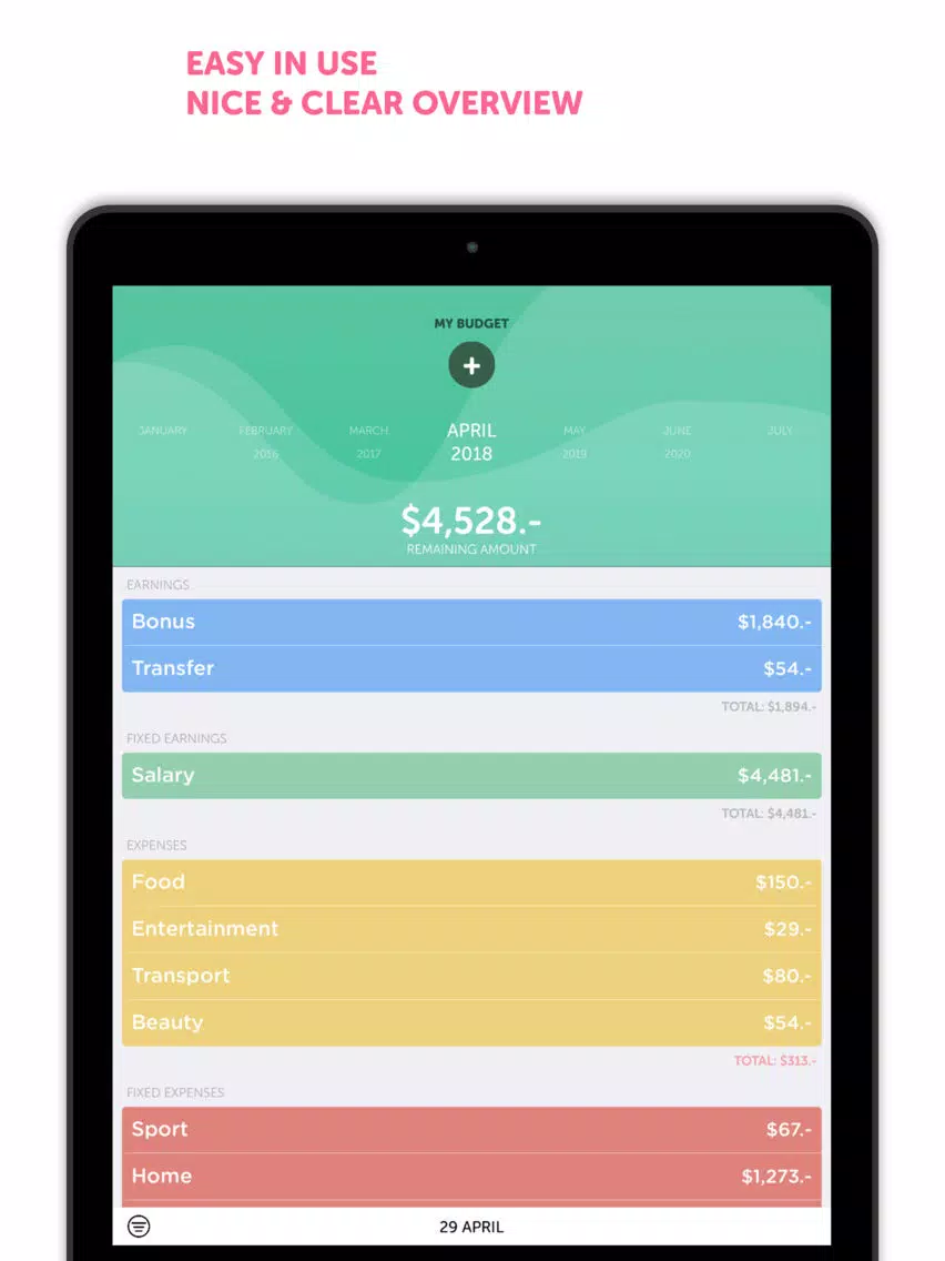 BudgetBook! iPad Screenshots