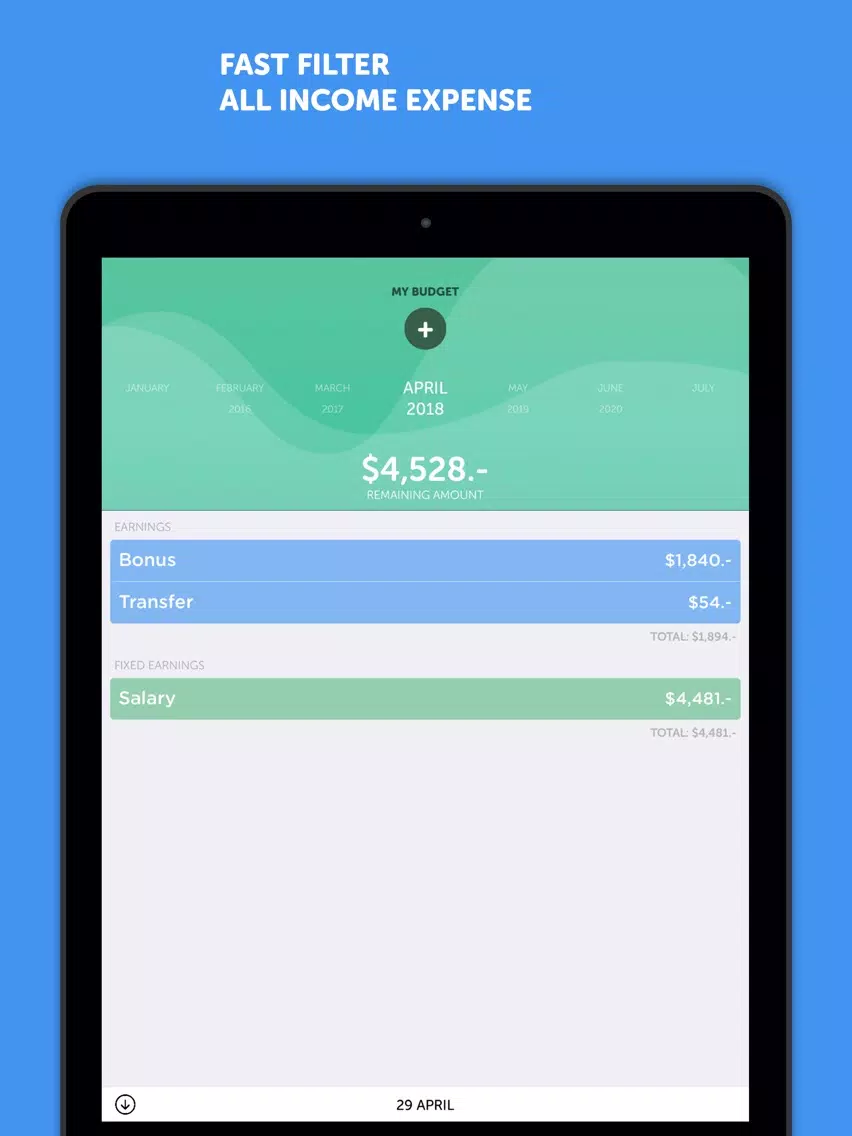 BudgetBook! iPad Screenshots