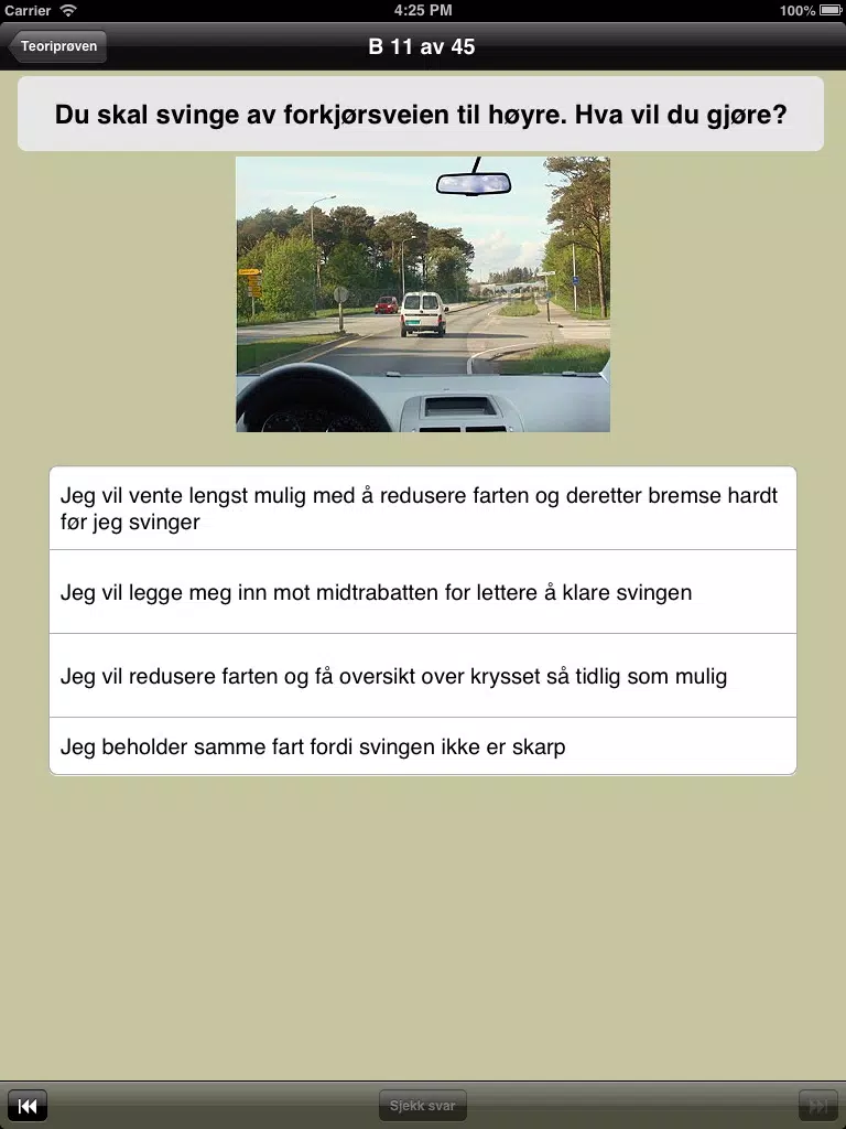 Ảnh chụp màn hình của Teoriprøven - Førerprøven for bil og moped iPad