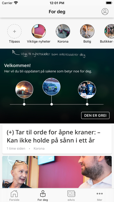 Screenshot di Vaksdalposten