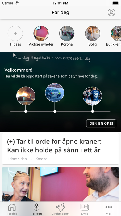 Screenshot di Vaksdalposten