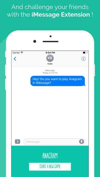 Anagram Free — with Game Extension for iMessage Screenshots