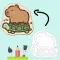 Kapi Capybara Coloring page