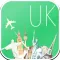 UK England Offline map & flights. Airline tickets, airports, car rental, hotels booking. Free navigation.