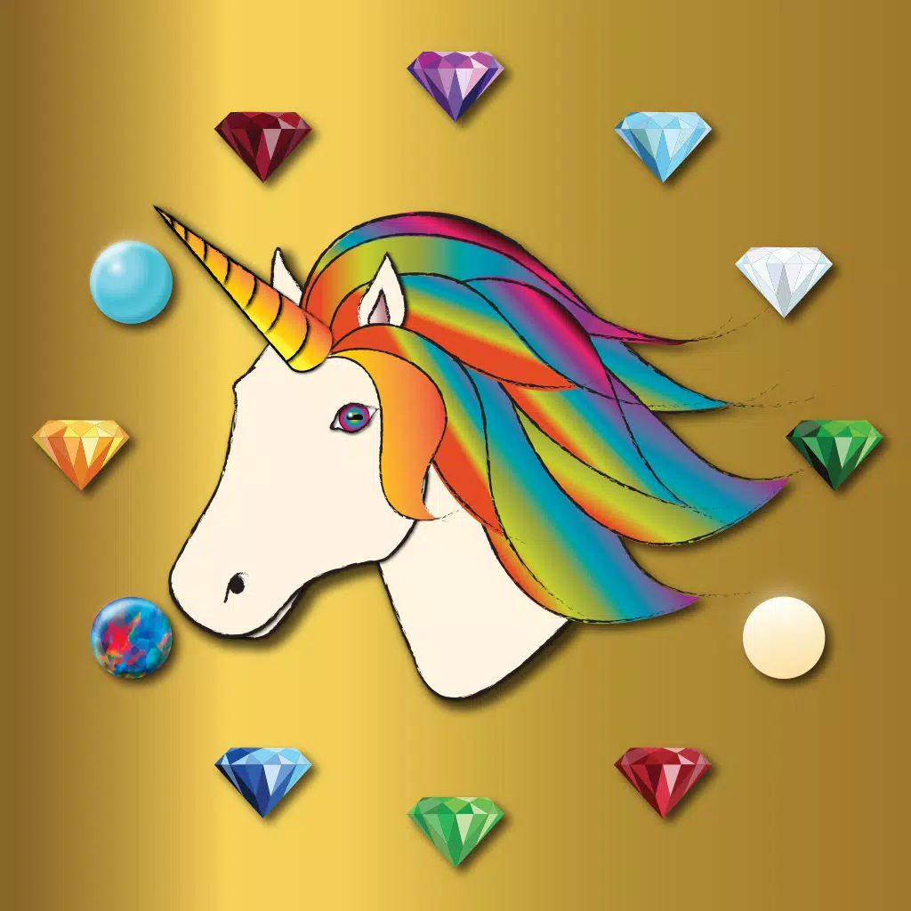 Unicorn Birthstone Stickers Unicorn Birthstone Stickers