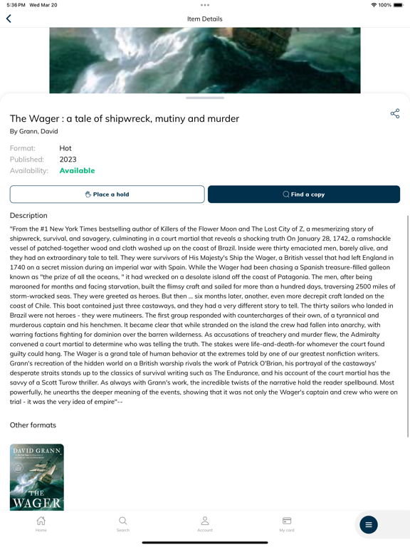 Broward County Libraries iPad Screenshots