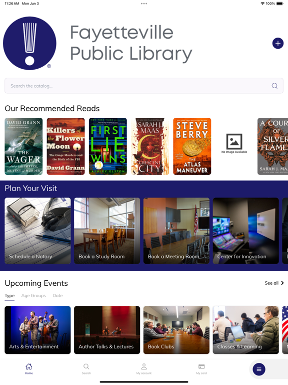 Fayetteville Public LibraryApp iPad Screenshots