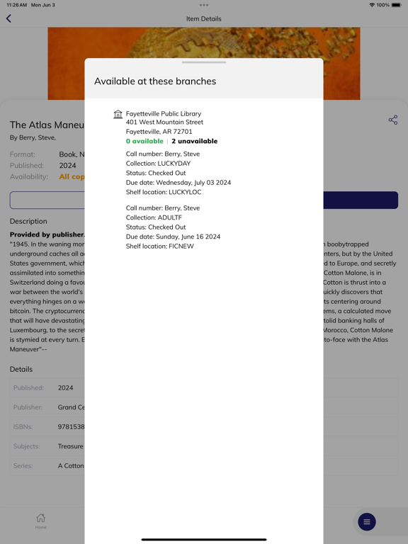 Fayetteville Public LibraryApp iPad Screenshots
