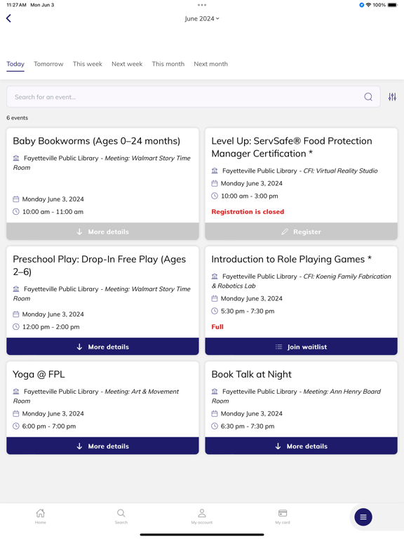 Fayetteville Public LibraryApp iPad Screenshots