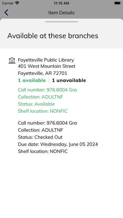 Fayetteville Public LibraryApp Screenshots