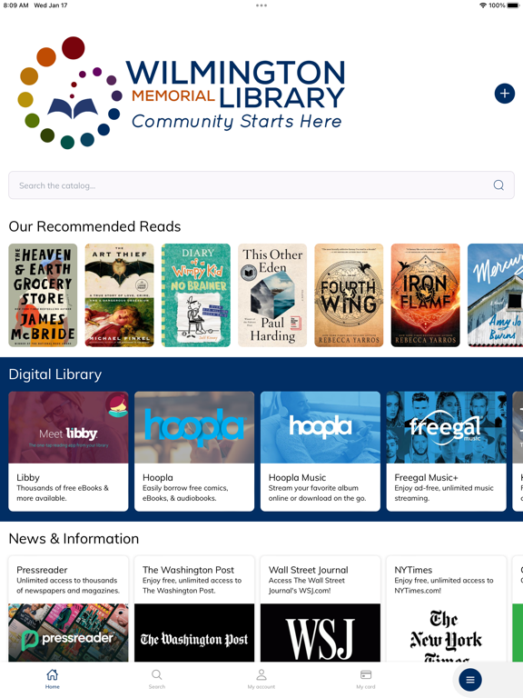 WilmLibrary iPad Screenshots