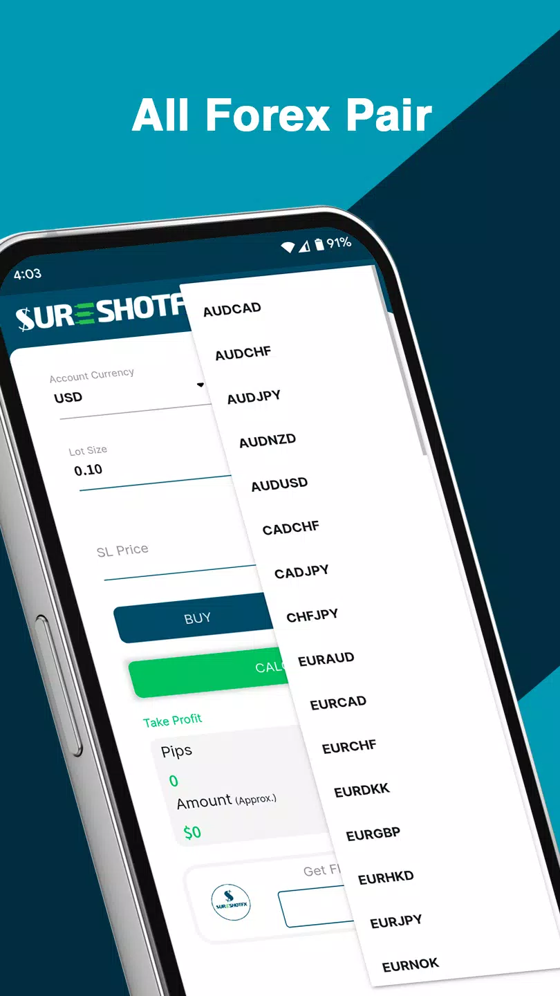 Скриншоты SureShotFX - Pip Calculator