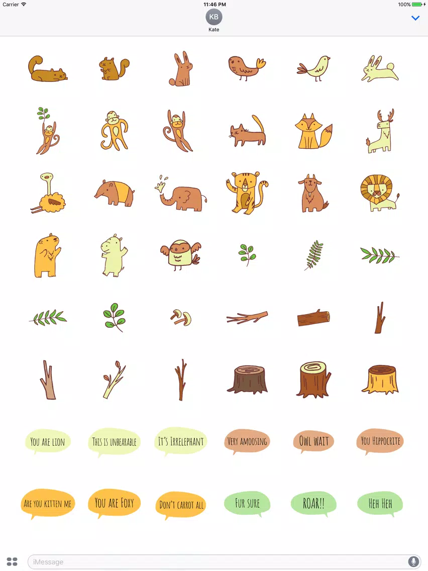 Zoo Friends - Fun Animal Puns with Speech Bubbles iPad Screenshots