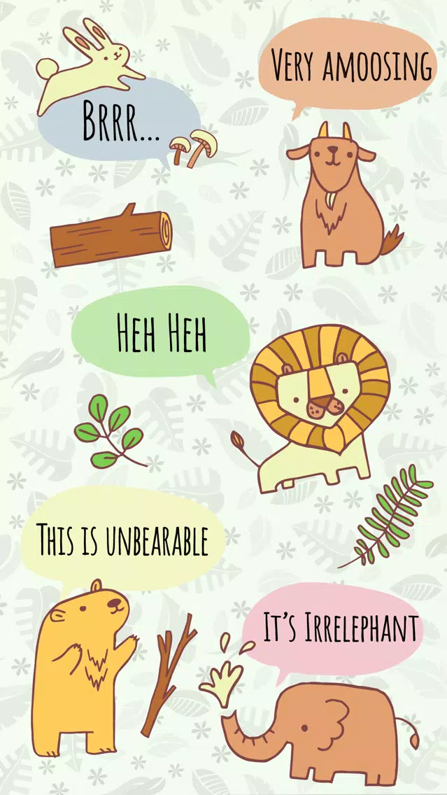 Zoo Friends - Fun Animal Puns with Speech Bubbles Screenshots