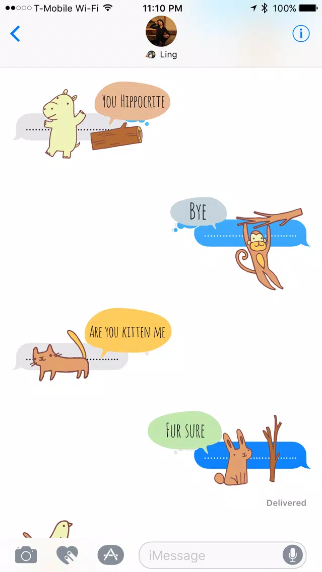 Zoo Friends - Fun Animal Puns with Speech Bubbles Screenshots