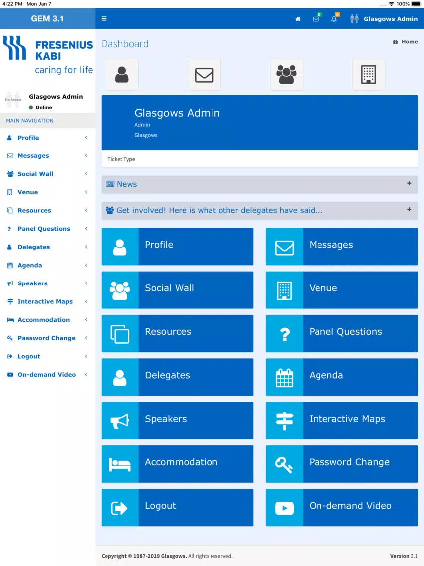 Fresenius Kabi Events App iPad Screenshots