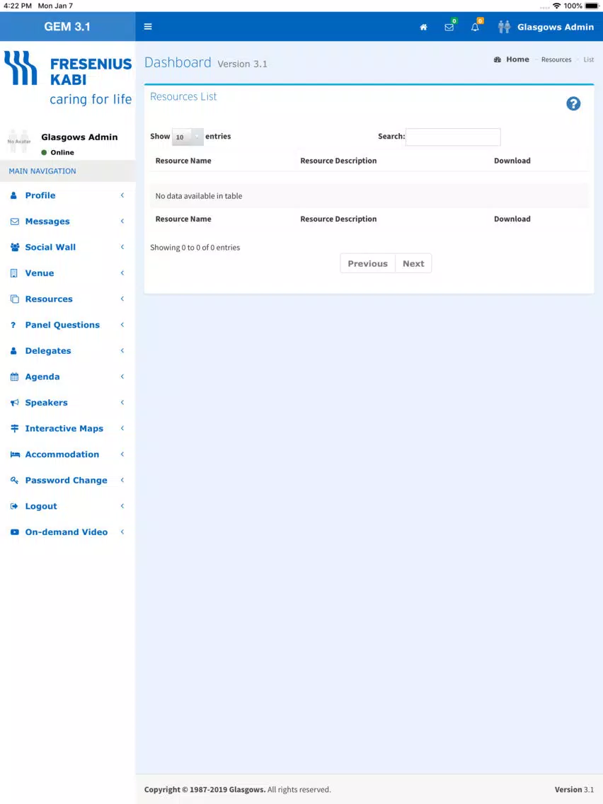 Fresenius Kabi Events App iPad Screenshots
