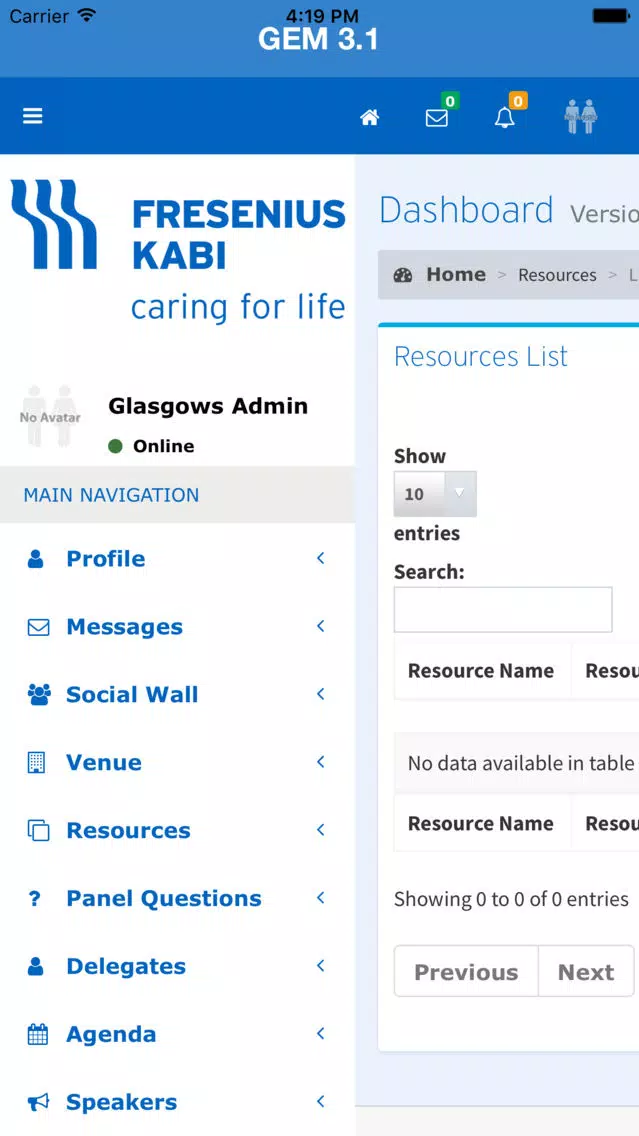 Fresenius Kabi Events App Screenshots