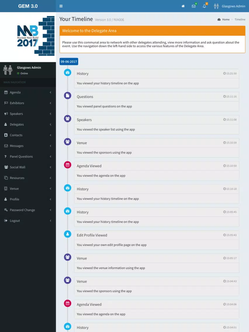 Nuclear New Build 2017 Event App iPad Screenshots