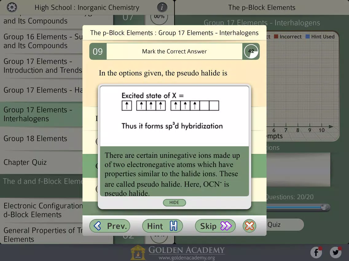 High School : Inorganic Chemistry FREE iPad Screenshots