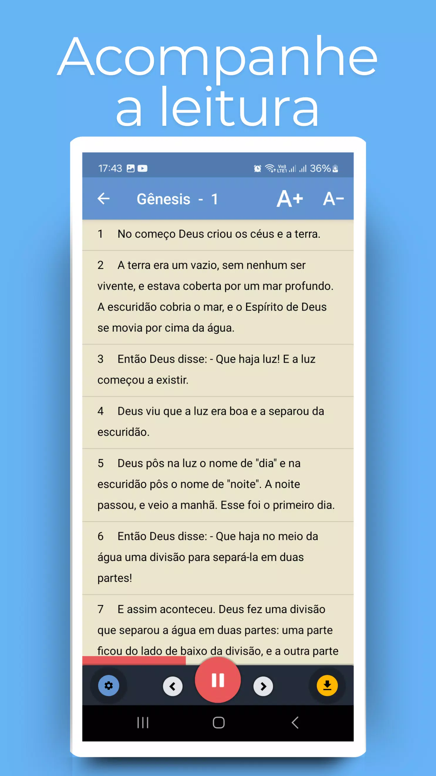 Bíblia em Áudio Screenshots