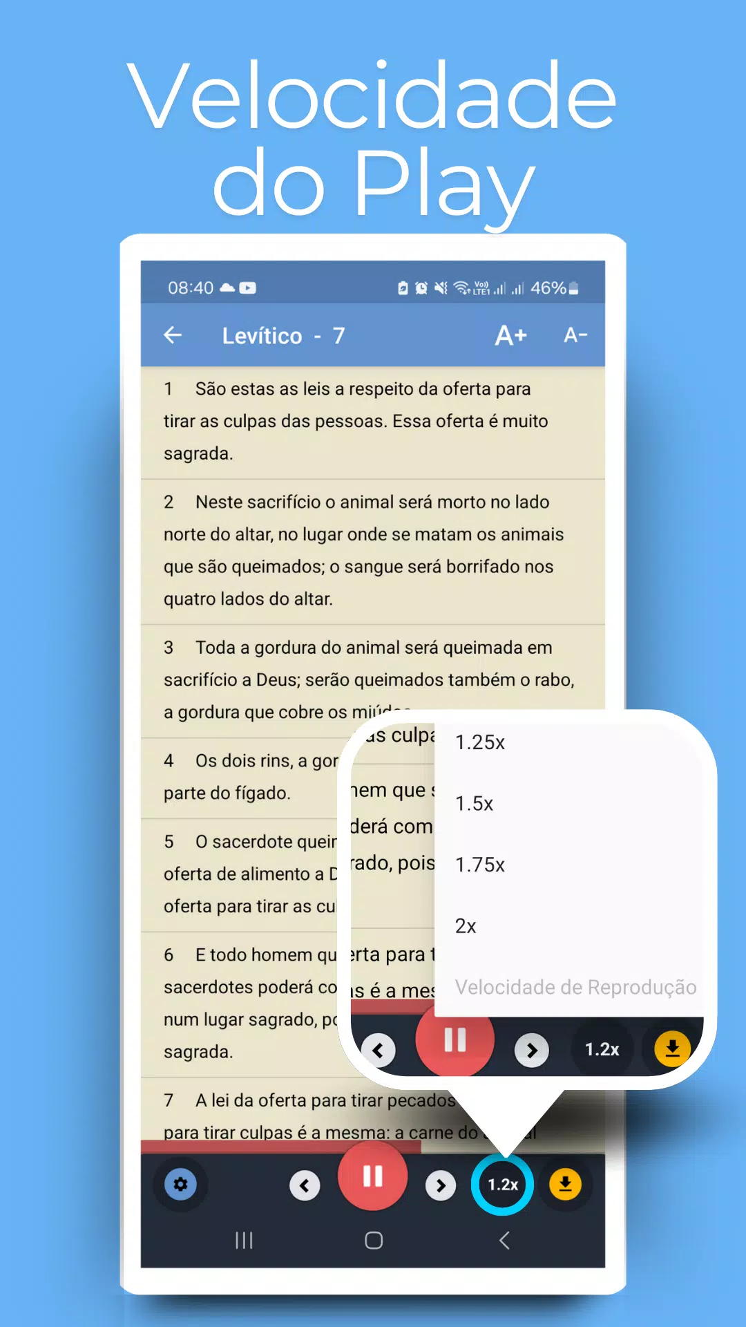 Bíblia em Áudio Screenshots