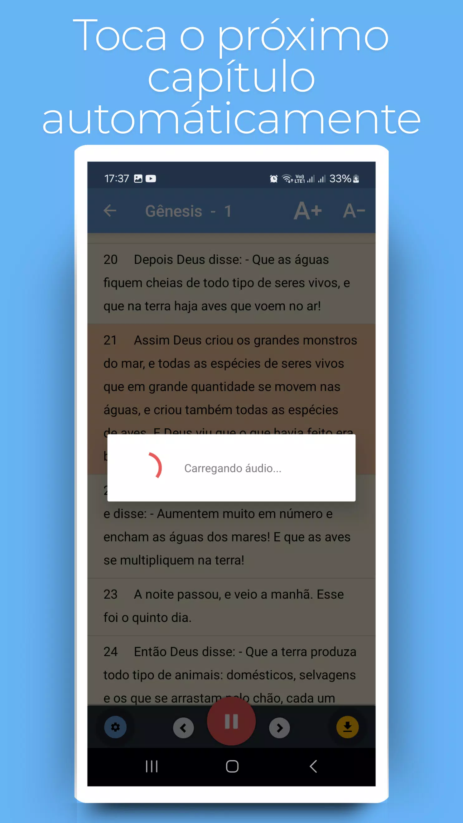 Bíblia em Áudio Screenshots