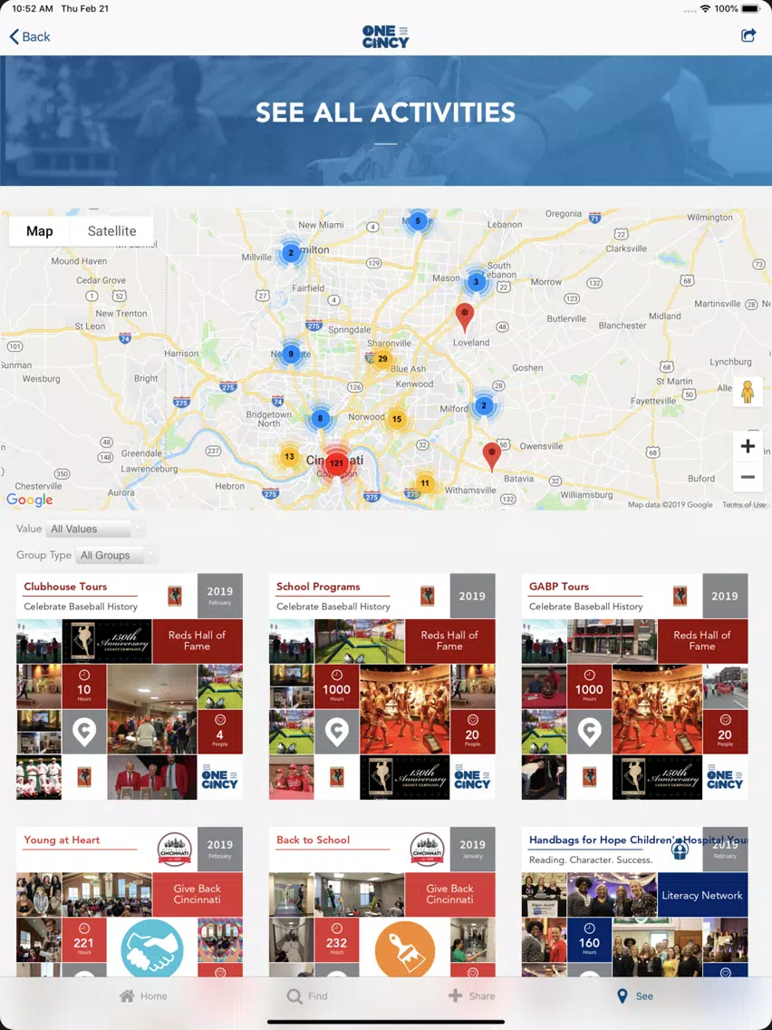 Give One For Cincy iPad Screenshots