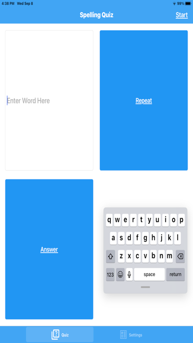 Spelling Quizzer Screenshots