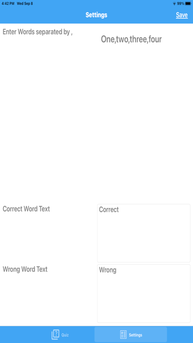 Spelling Quizzer Screenshots