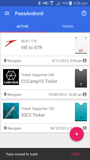 PassAndroid Passbook viewer Screenshots