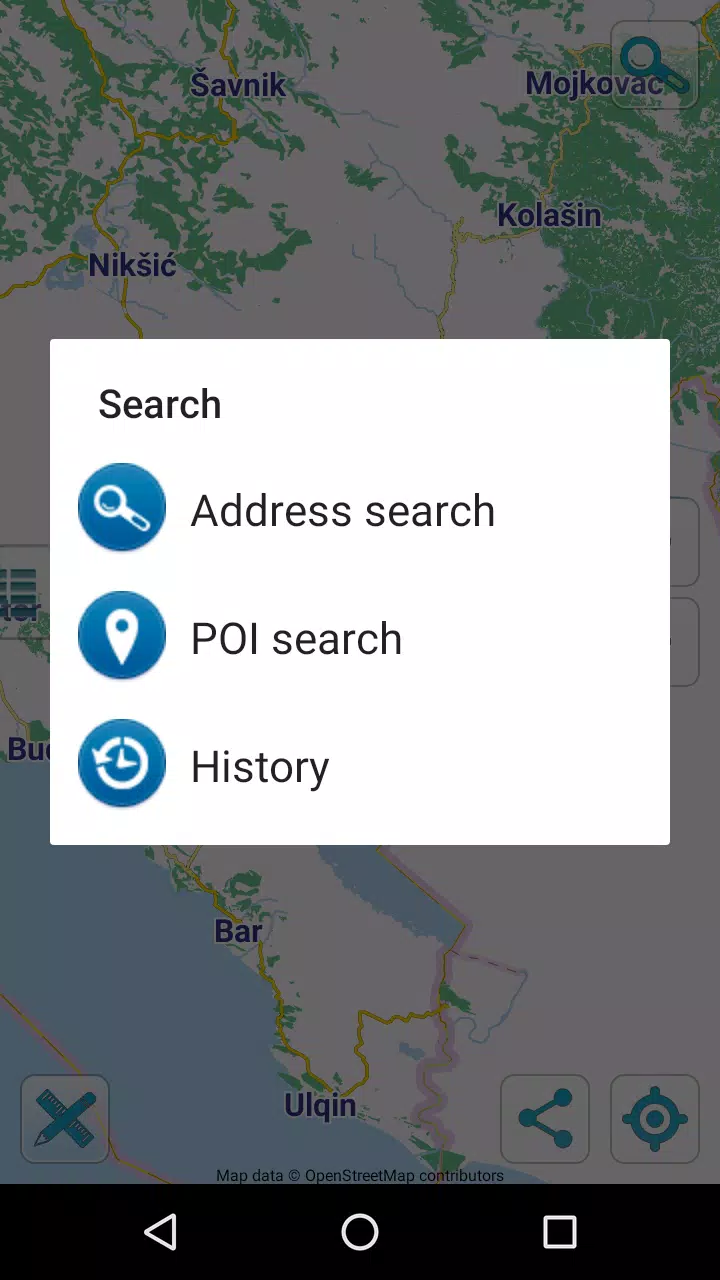 Map of Montenegro offline Screenshots