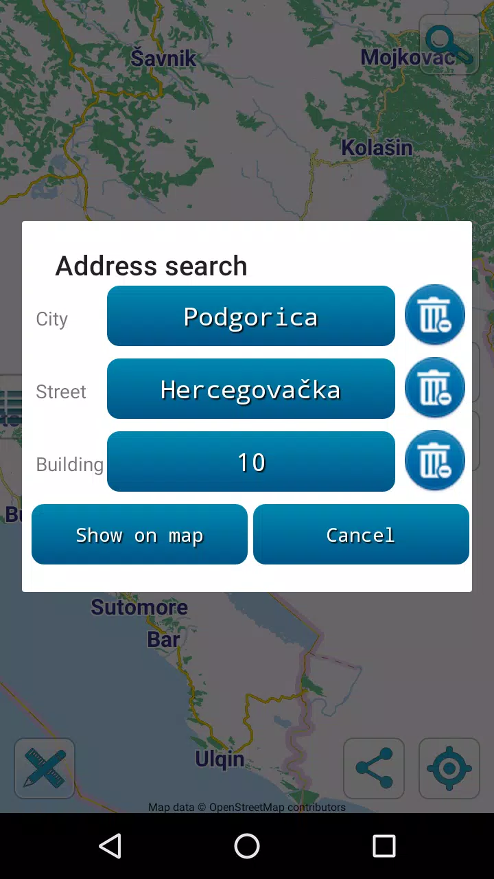 Map of Montenegro offline Screenshots