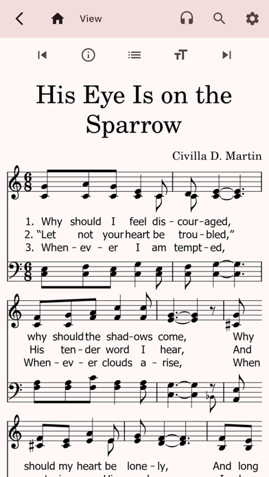 Mobile Hymns Sheet Music Screenshots