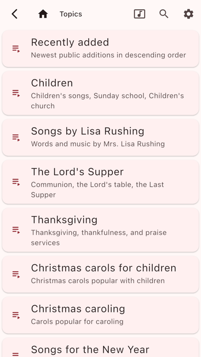 Mobile Hymns Sheet Music Screenshots