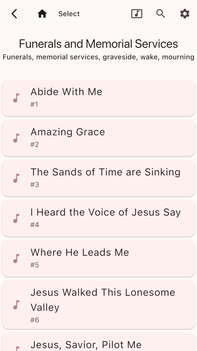 Mobile Hymns Sheet Music Screenshots