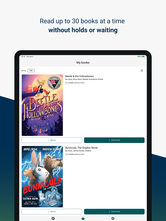 Open eBooks iPad Screenshots