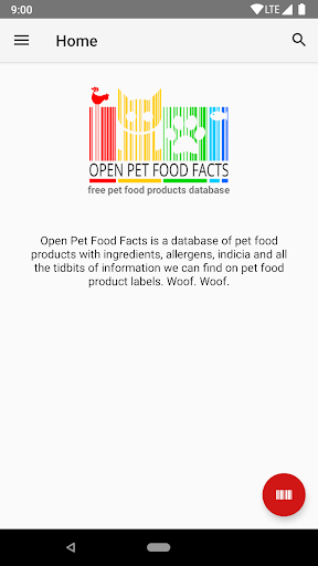 Open Pet Food Facts Screenshots