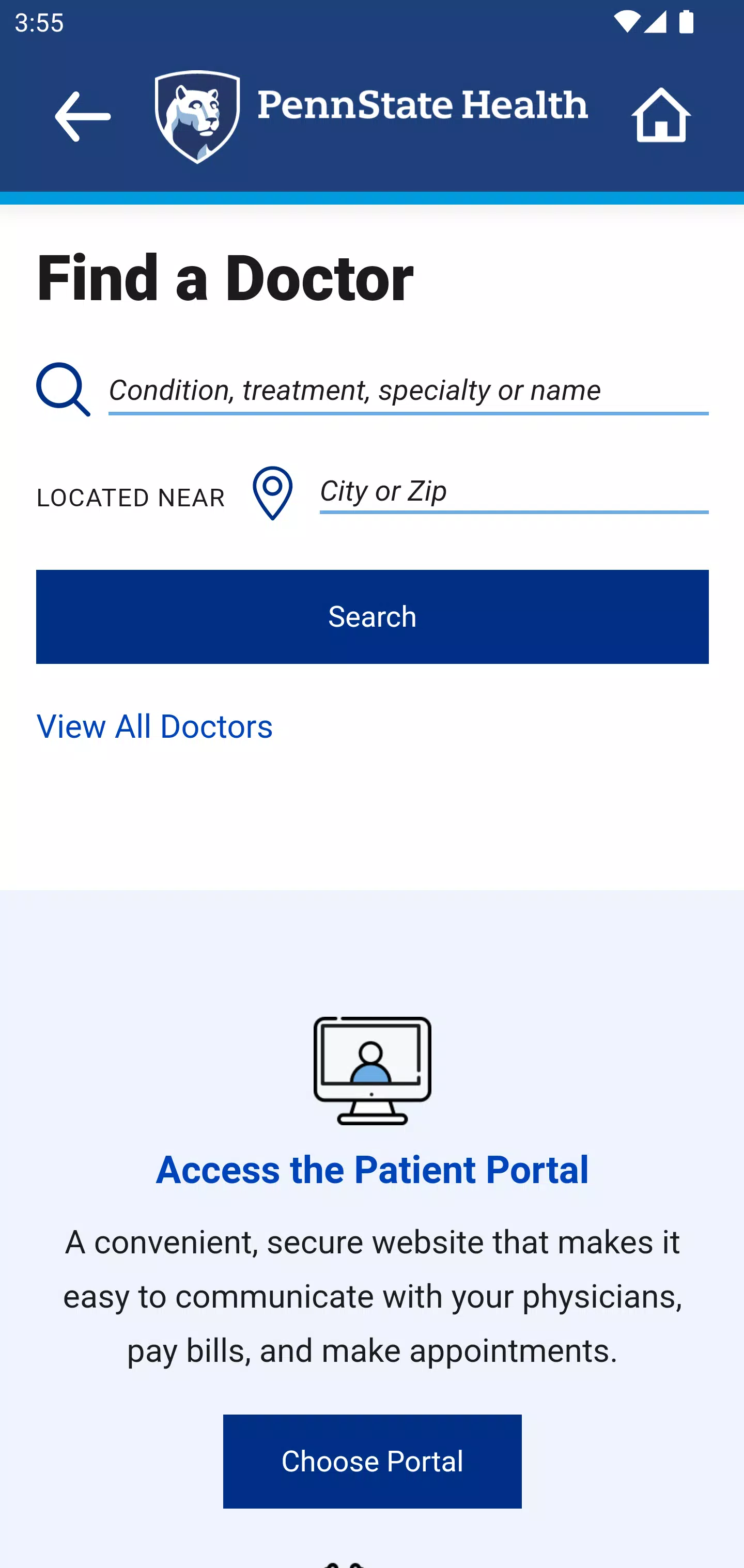 Penn State Health Screenshots