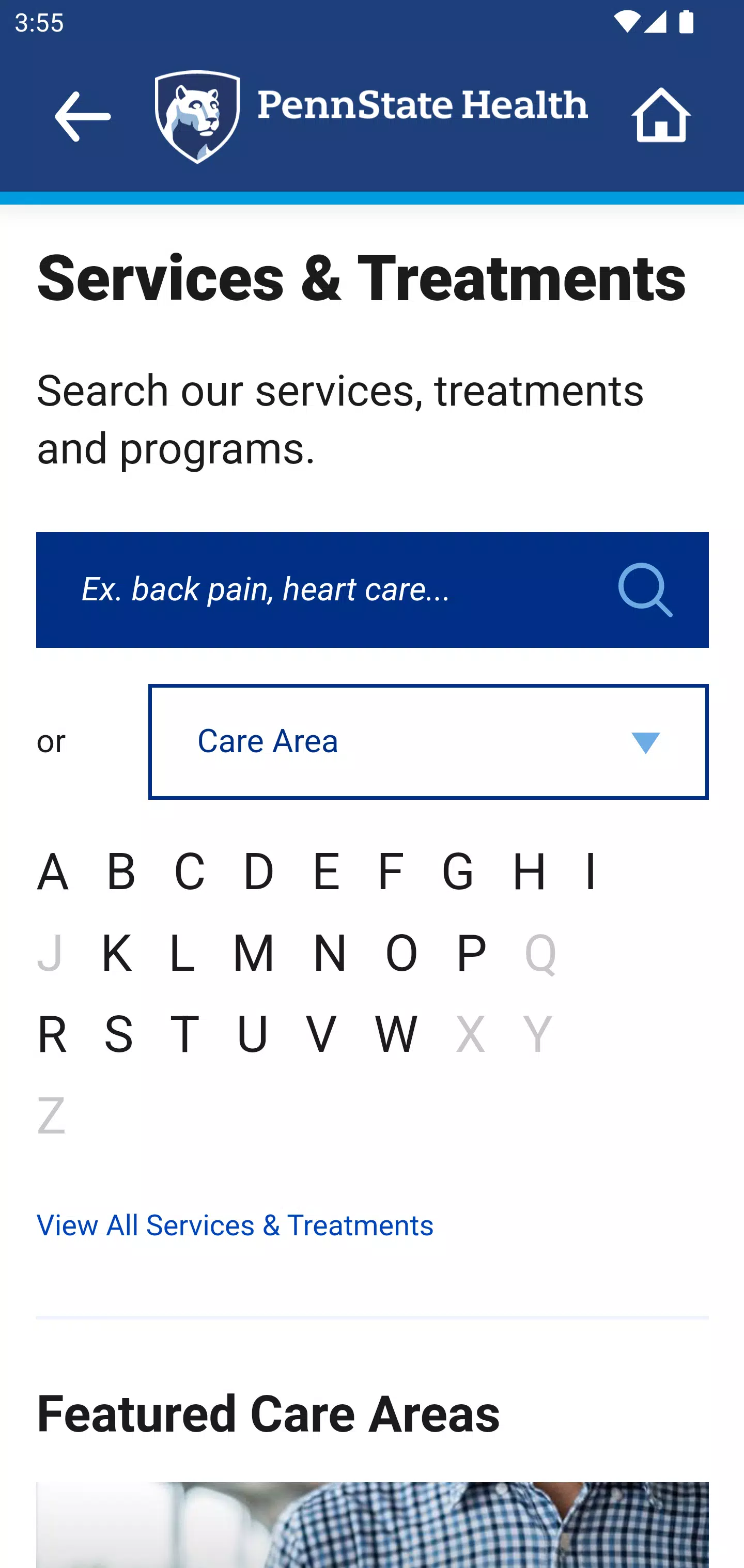 Penn State Health Screenshots