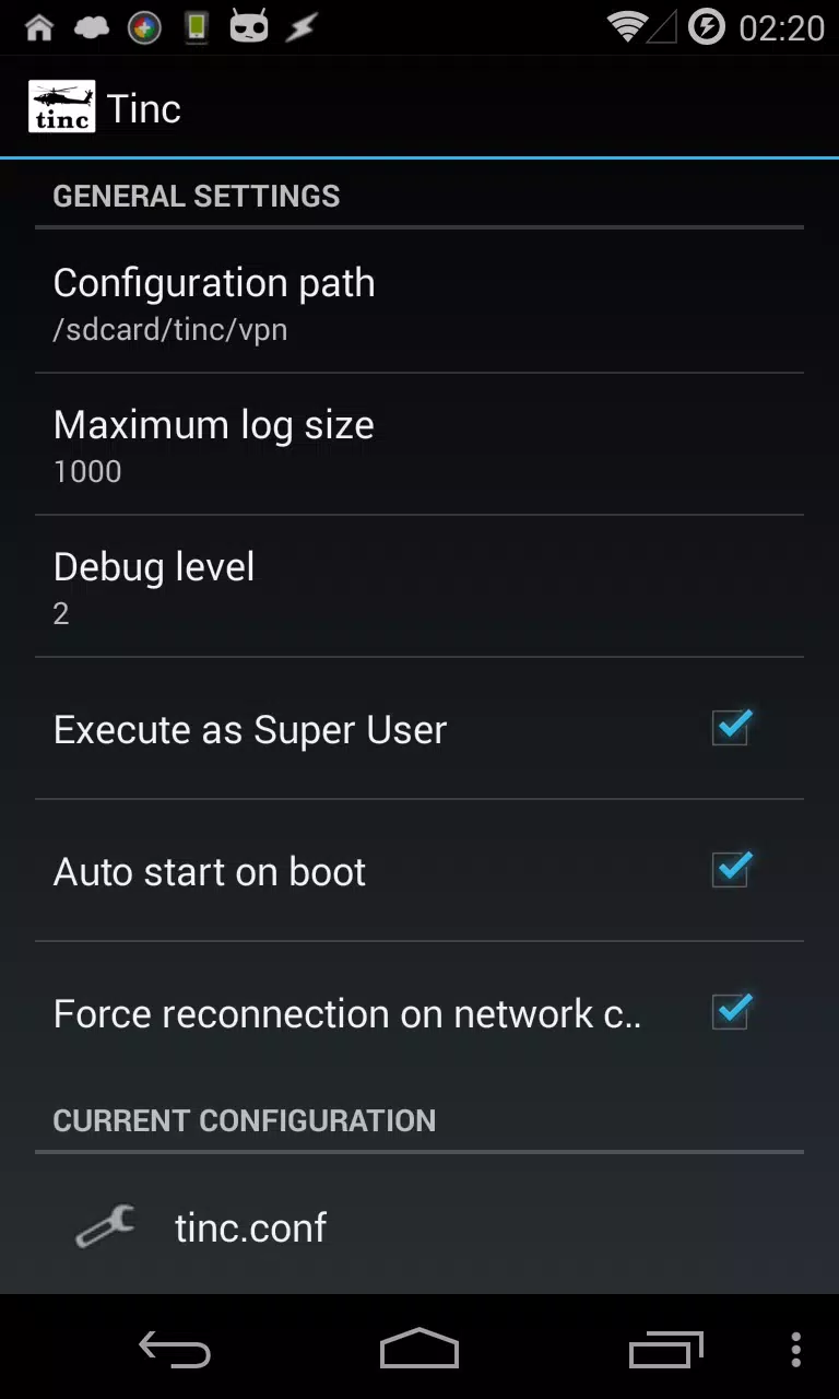 Tinc Screenshots