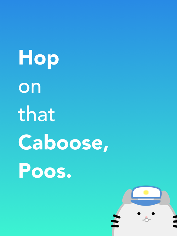 Poos Caboose - the world's cutest jumping game iPad 應用截圖