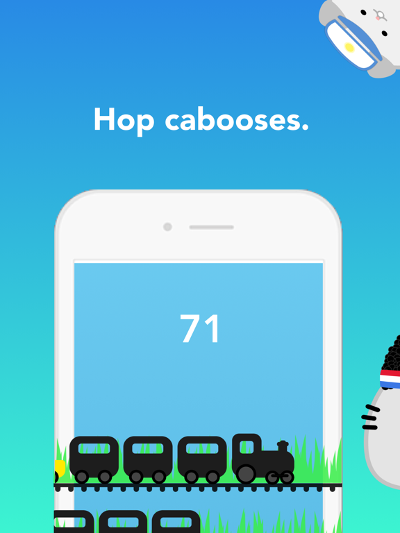 Poos Caboose - the world's cutest jumping game iPad 應用截圖
