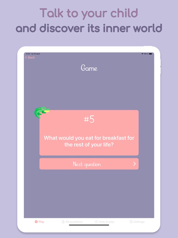 Ask Your Child: Questions Game iPad Screenshots