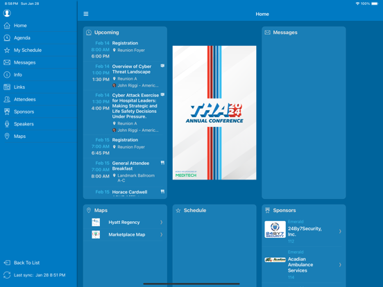 THA Annual Conference iPad Screenshots