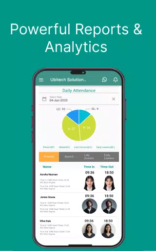 Attendance App for Employees Screenshots