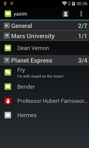 yaxim - XMPP/Jabber client Screenshots